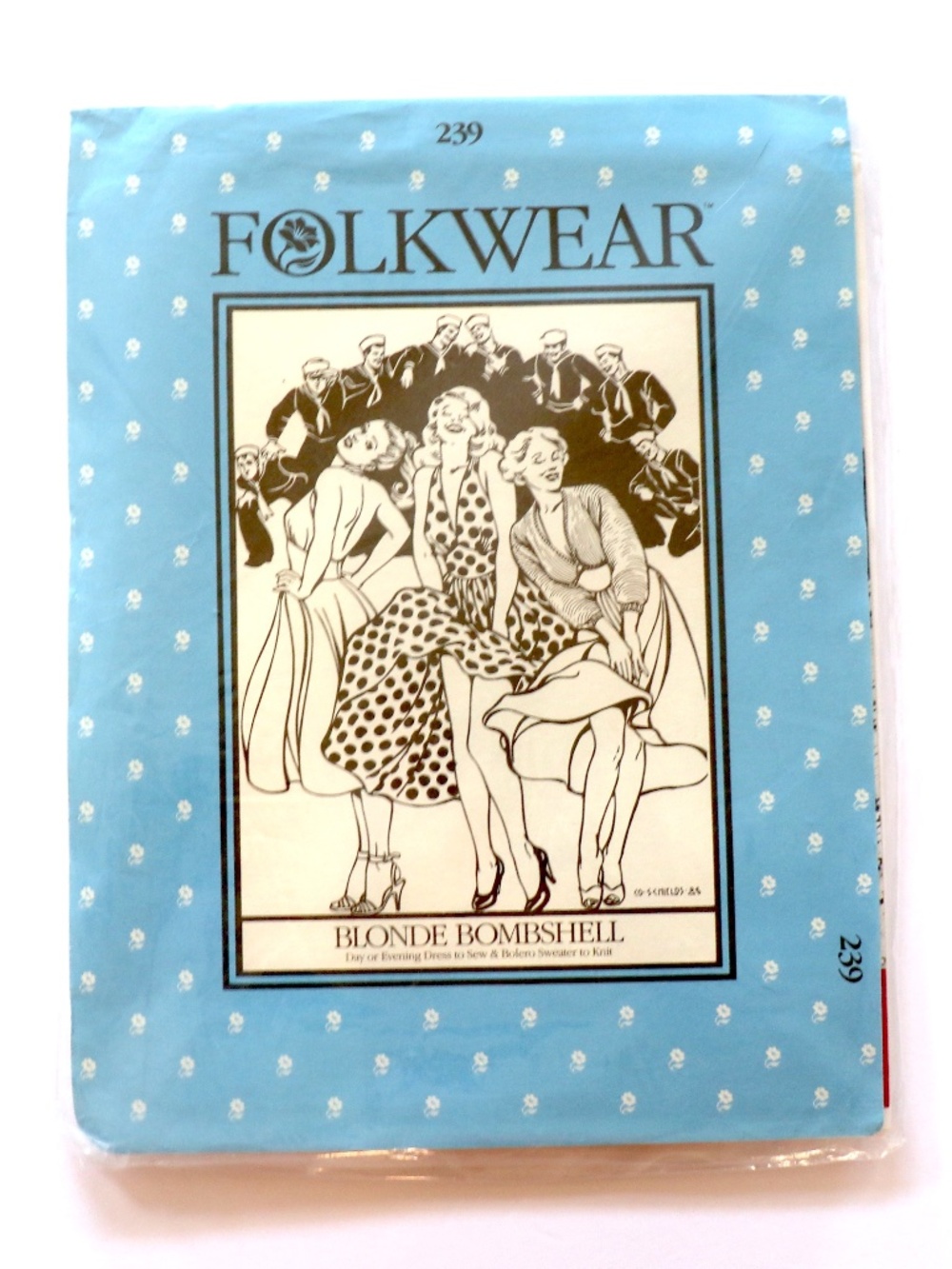 UNCUT Folkwear pattern #239 BLONDE BOMBSHELL halter dress & bolero sweater